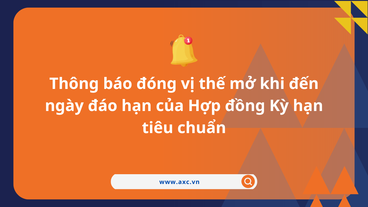 Thông báo đóng vị thế mở khi đến ngày đáo hạn của Hợp đồng Kỳ hạn tiêu chuẩn